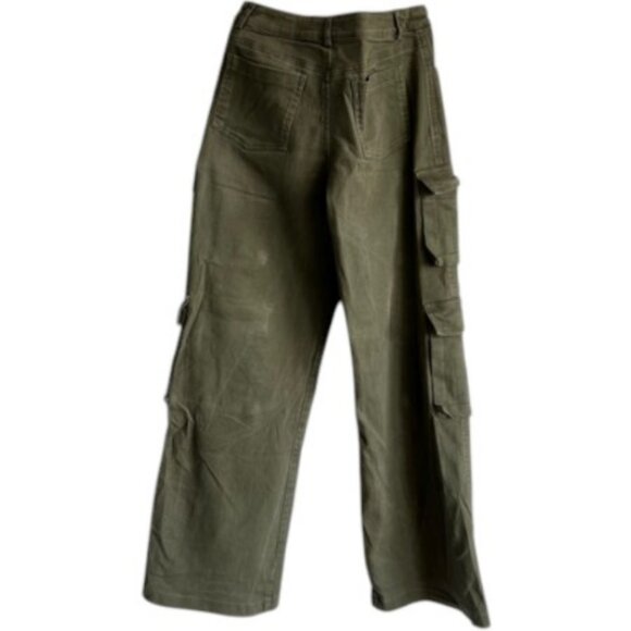 Klesis army green mid waist cargo pants size S - Picture 4 of 5
